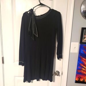 Black and white tie dress 6P Loft